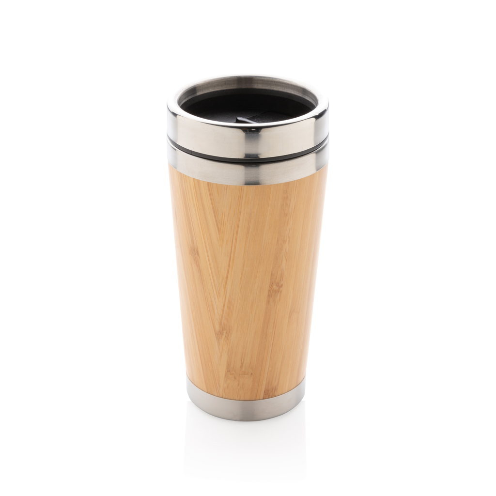 Mug isotherme en inox et bambou Tumbo 450 mL_Marron