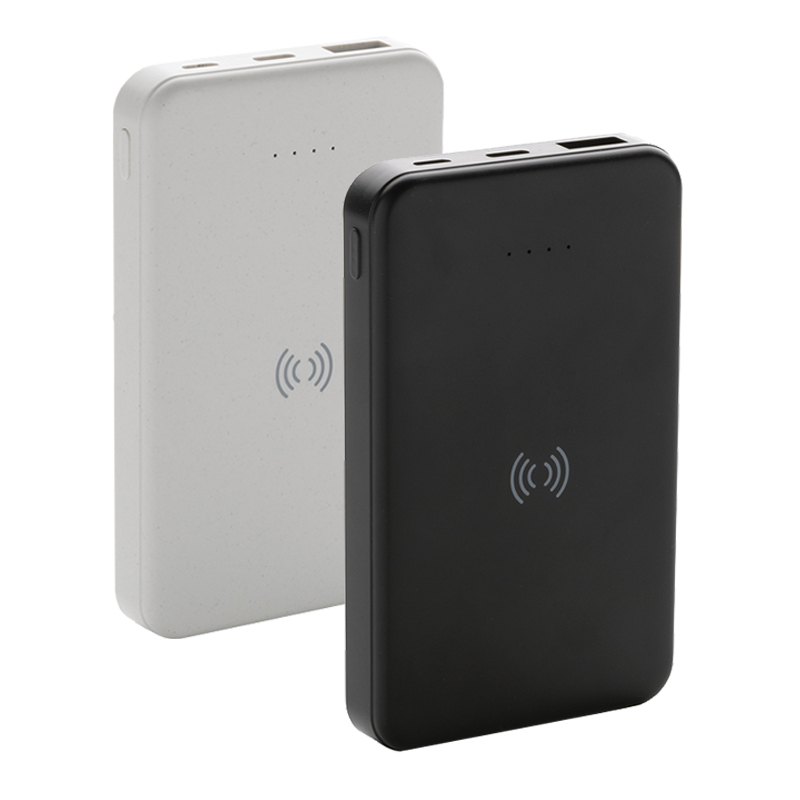 Batterie externe à induction en plastique recyclé certifié Kumil 5000 mAh _02