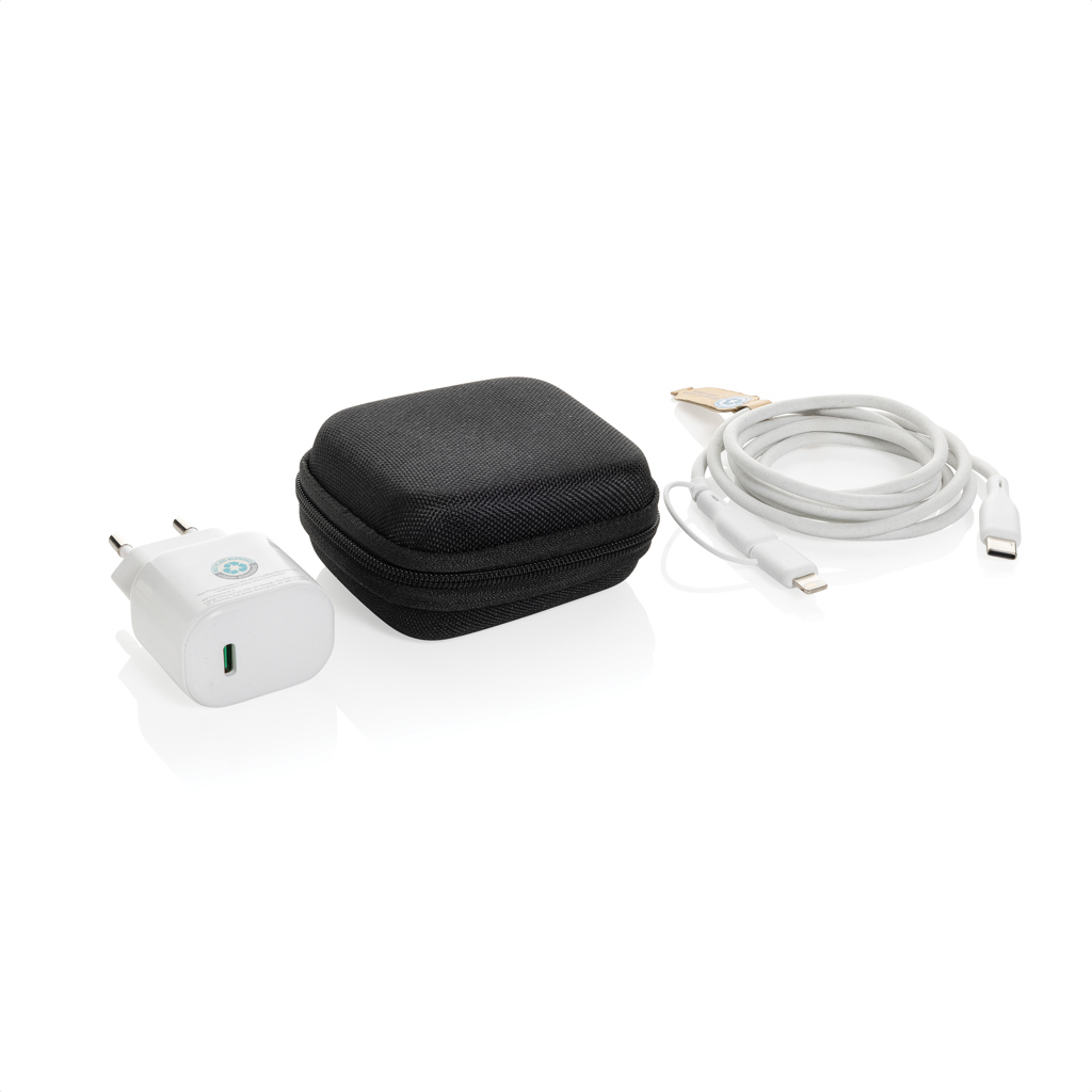 Set de chargeurs rapides en plastique recyclé certifié Boost 20W_Noir