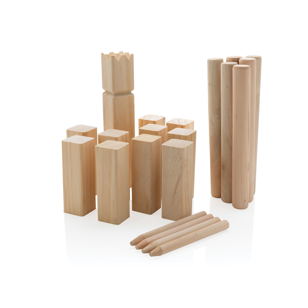 Jeu de Kubb en bois_Marron