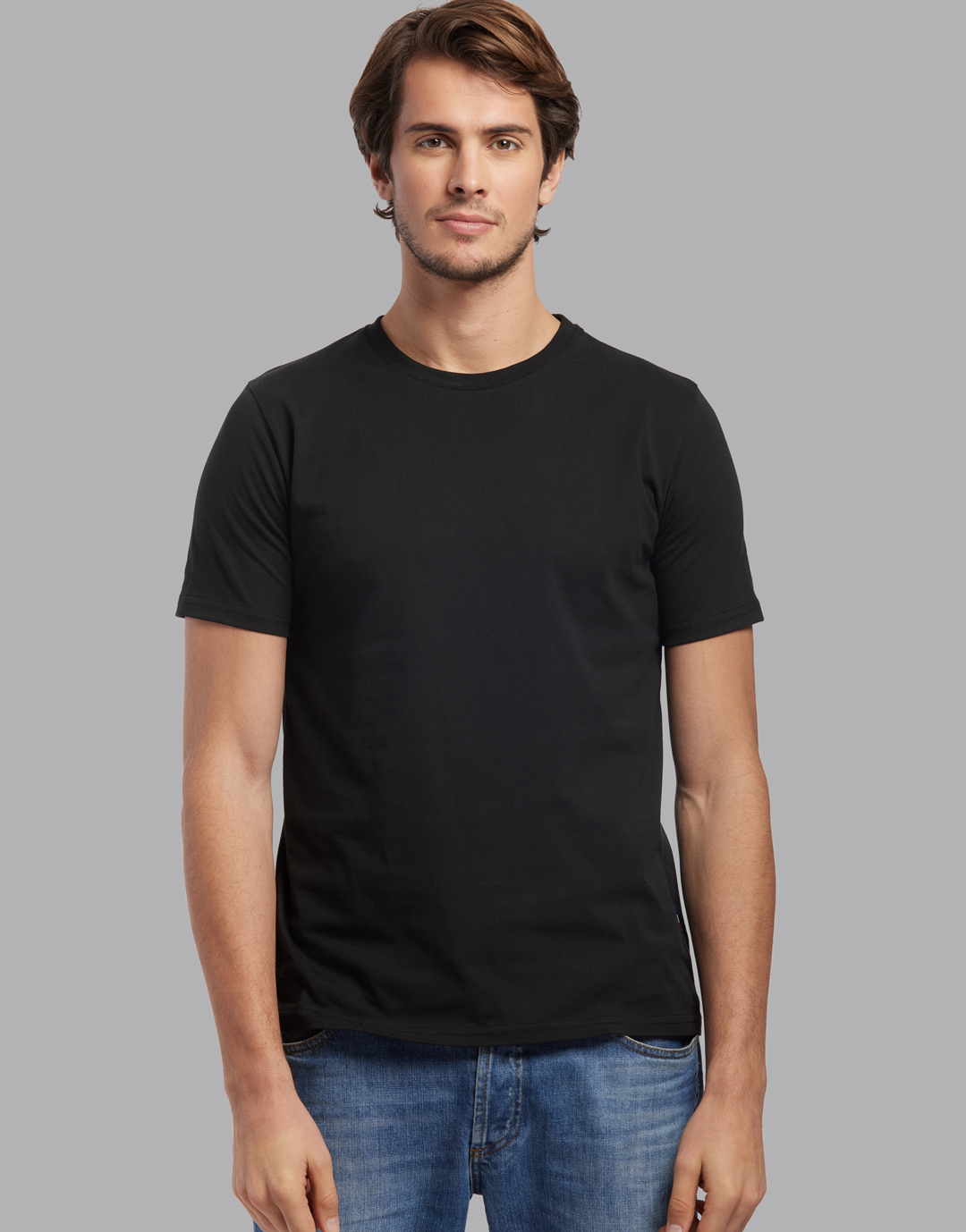 T-shirt homme en coton bio certifié Descartes 180 g_Noir