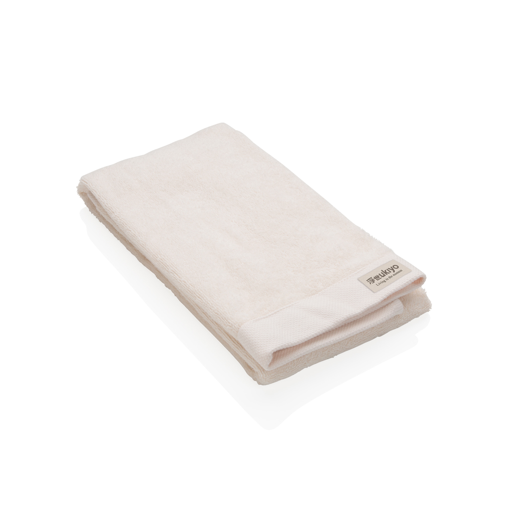 Serviette de bain en coton recyclé certifié Ukiyo Sakura 50x100cm 500 g_Blanc
