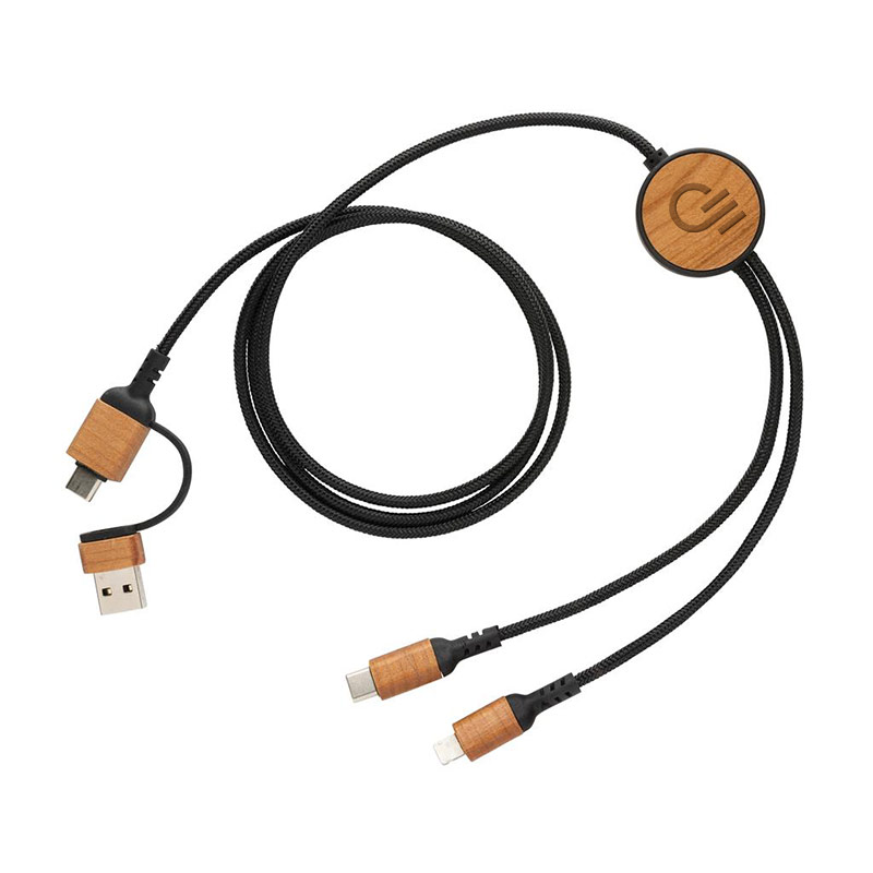 Câble de charge en plastique recyclé certifié 6-en-1 Ohio_1