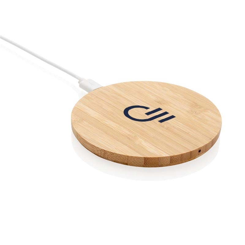 Goodies publicitaire - Chargeur à induction personnalisé 5W en bambou_1