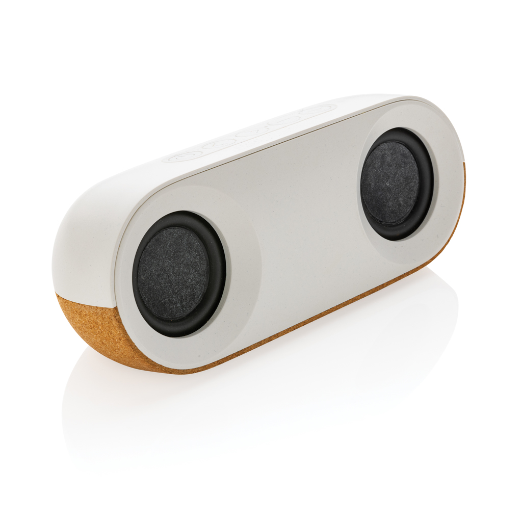 Enceinte nomade en liège et plastique recyclé certifiés 10W Oregon_Marron