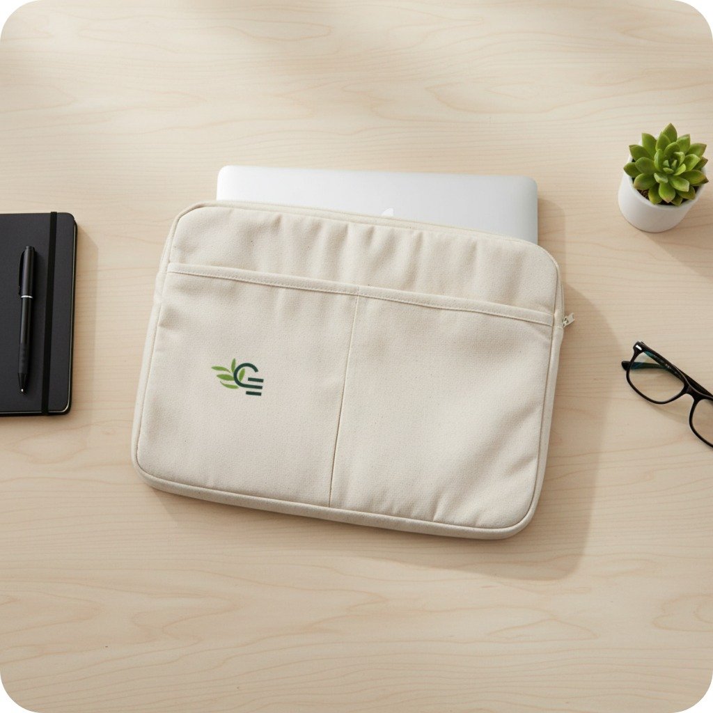 Housse ordinateur 15,6" en coton recyclé Laluka_00