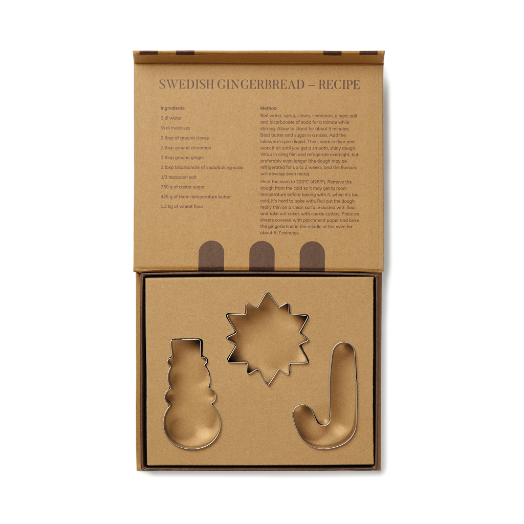 Ensemble de 3 emporte-pièces en inox Classic_Gris