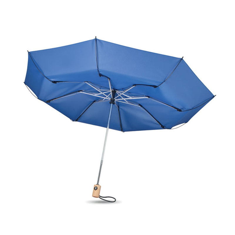 Parapluie réversible en polyester recyclé rPET et bambou Leeds_05