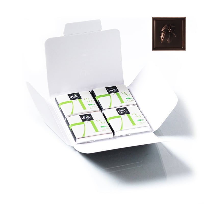 Carte enveloppe de 4 carrés de chocolat bio 4 g_03