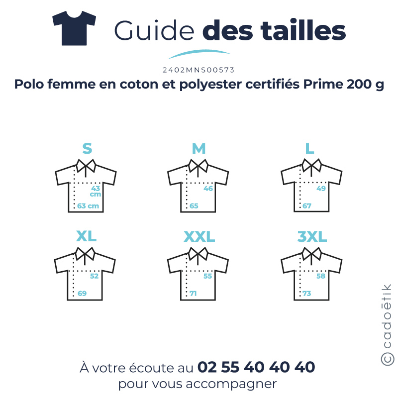 Polo femme en coton et polyester certifiés Prime 200 g_08