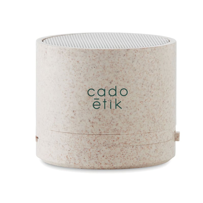 Enceinte nomade en paille de blé RoundBass+_1