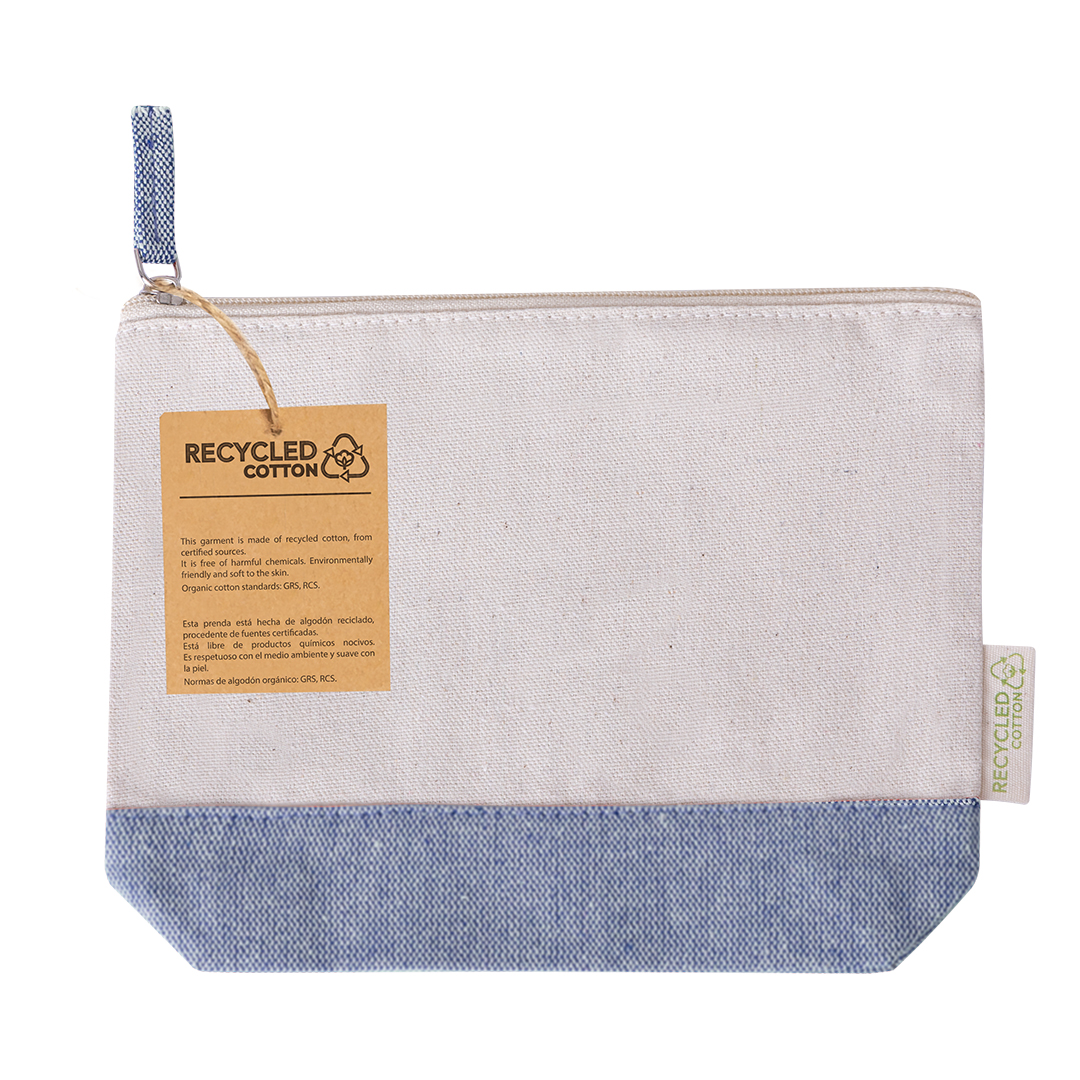 Pochette en coton recyclé Velerox_Bleu