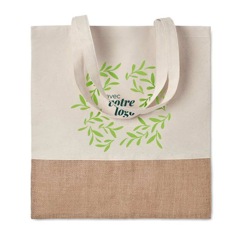 Tote bag en coton et jute India 160 g_02