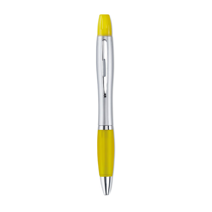 Stylo bille avec surligneur Rio Duo_Jaune