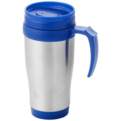 Mug isotherme en inox Jeff 400 mL_Argent/Bleu