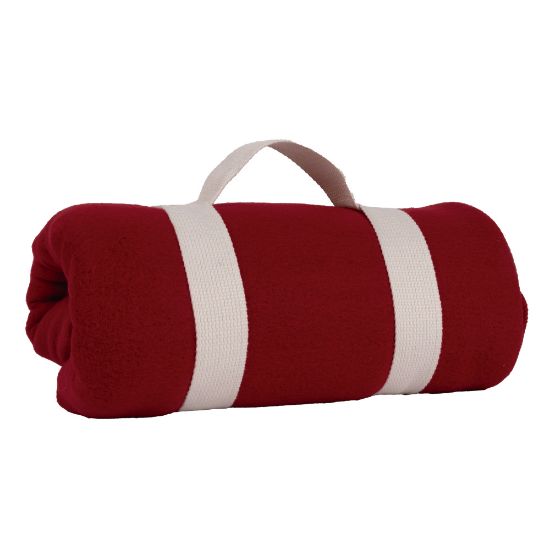Plaid polaire en polyester recyclé rPET Jake 165 g_Rouge
