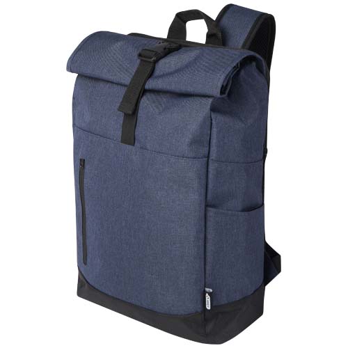 Sac à dos ordinateur 15,6" rolltop en polyester recyclé certifié Hoss 12L _Bleu cobalt