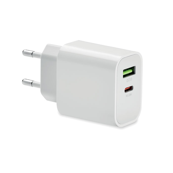 Chargeur mural rapide Port 18 W_Blanc
