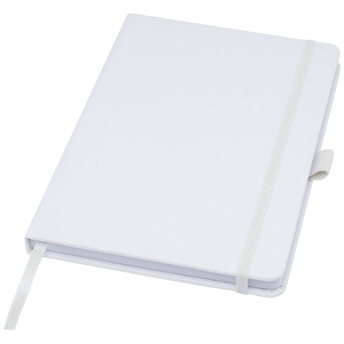 Carnet A5 en plastique recyclé rPET et papier recyclé certifié Honua_Blanc