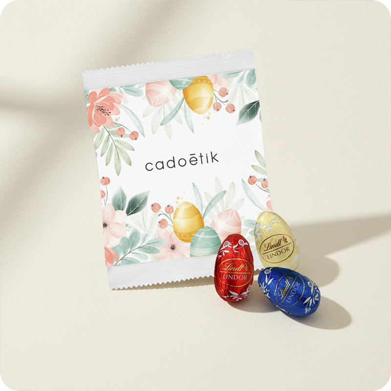 Sachet en papier certifié de 3 œufs en chocolat Lindor_00