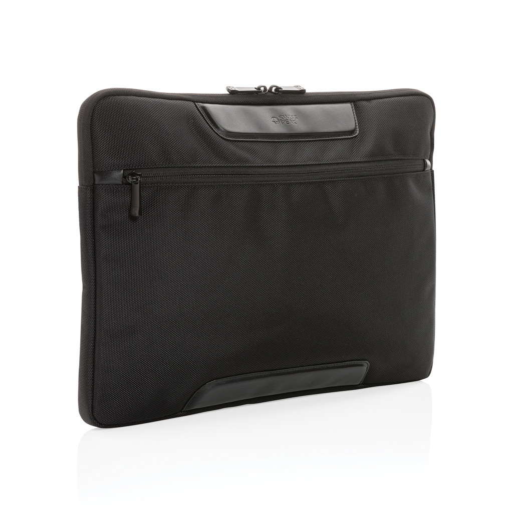 Pochette ordinateur 15.6'' en polyester recyclé rPET Swiss Peak Voyager_Noir