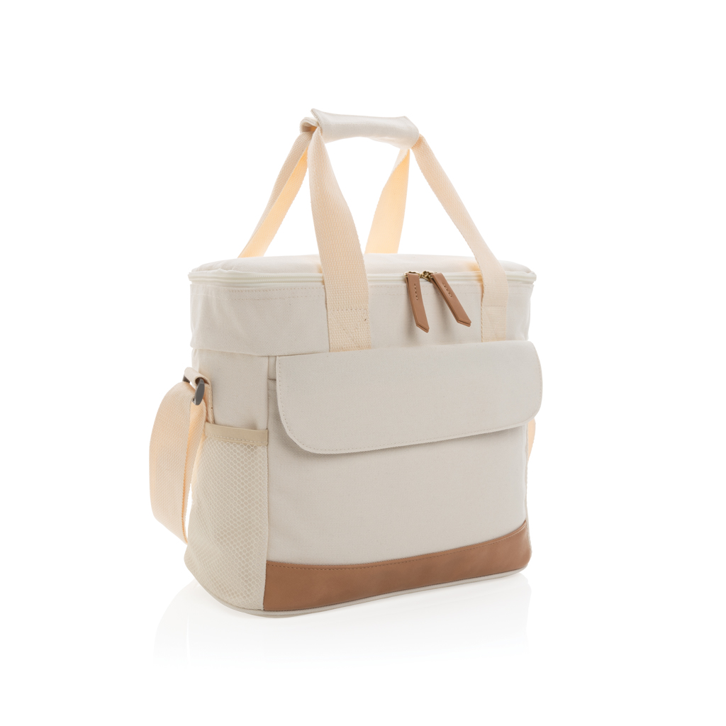Sac isotherme en coton et polyester recyclés Impact Rive_Blanc cassé