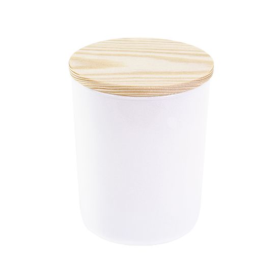 Bougie parfumée en verre et bambou Levanti 390 g_Blanc