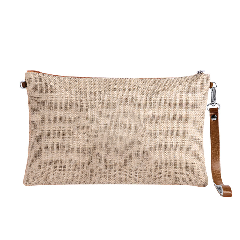 Pochette en jute hotsell