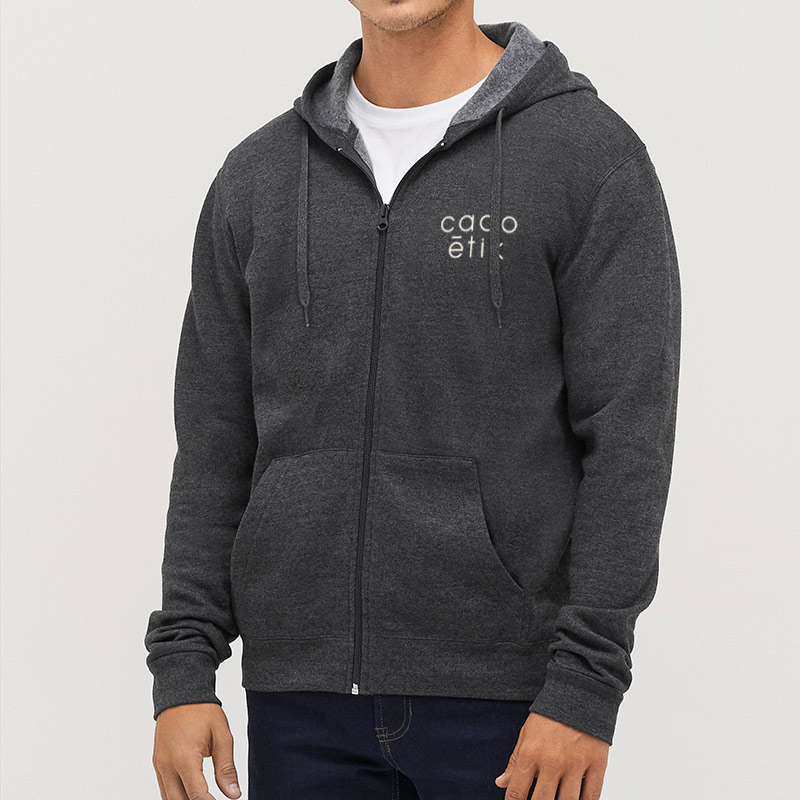 Sweat publicitaire zippé unisexe en coton et polyester Stone 260 g_00
