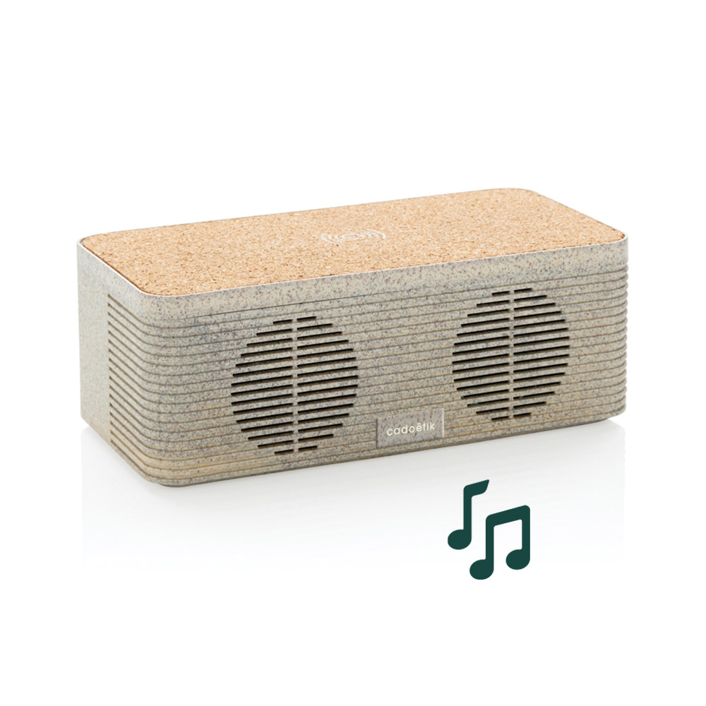 Enceinte nomade chargeur à induction en fibre de paille 5W_1
