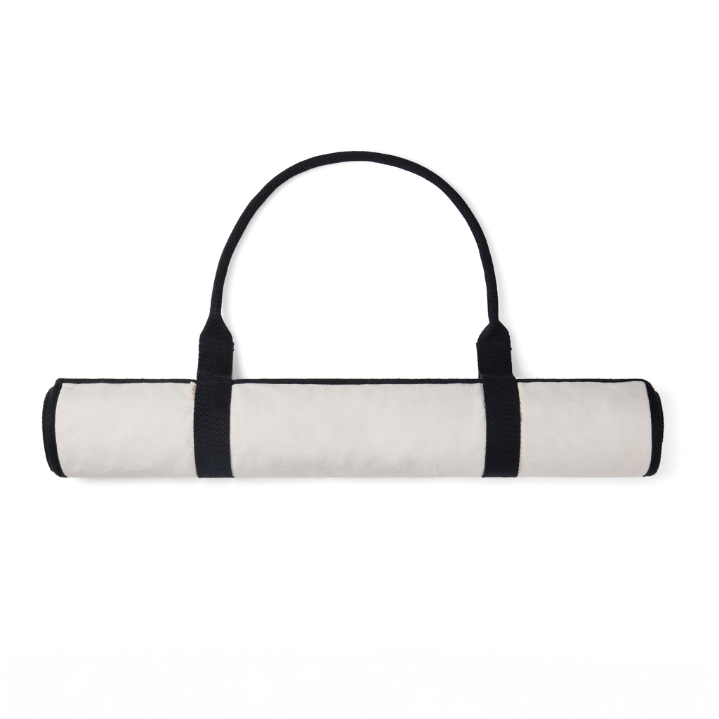 Tapis de plage en coton et polyester recyclés Vinga Volonne 340 g_Blanc cassé