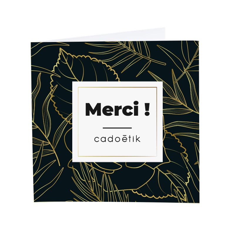 Carte personnalisable Trèfle à 4 feuilles séché - sachet de graines publicitaire