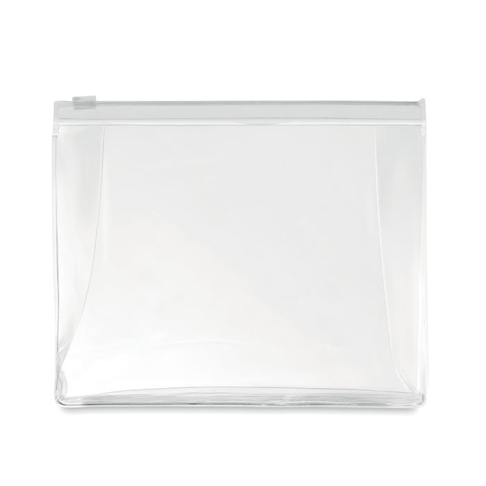 Trousse multi-usages publicitaire transparente Cosmobag_Blanc transparent