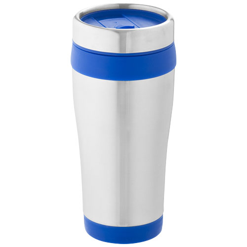 Mug isotherme en inox recyclé certifié Elwood 410 mL_Bleu