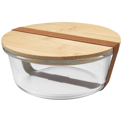 Lunch box en verre et bambou Vista 750 mL _Naturel/Translucide