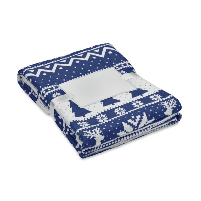 Couverture polaire en polyester recyclé rPET Tosti 190 g_Bleu