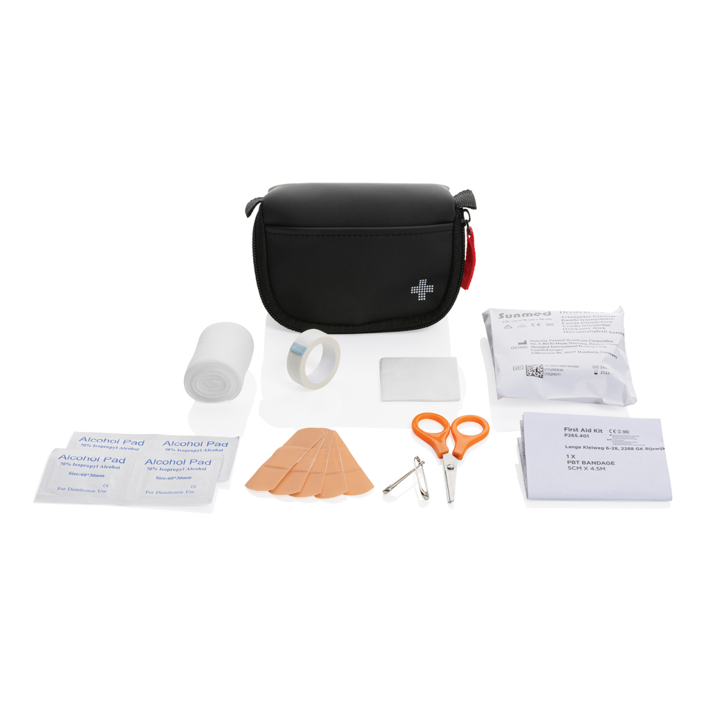 Trousse de premiers secours en plastique recyclé certifié Care_Noir