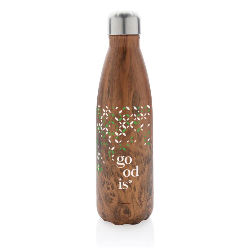 Bouteille isotherme en inox effet bois Minimalist 500 mL_04