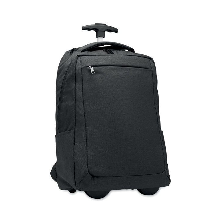 Sac à dos Trolley en polyester recyclé rPET Dalvik_Noir