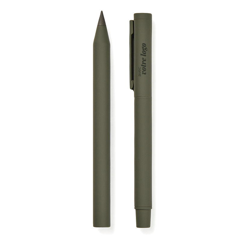 Set de stylos en alu et inox recyclés certifiés Vinga Baltimore_03