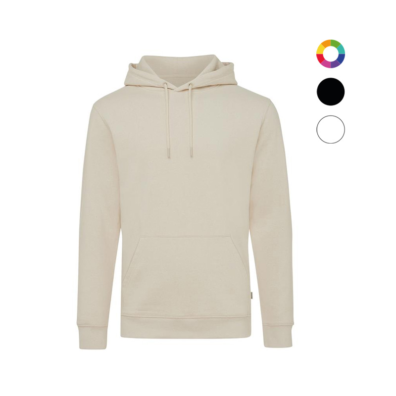 Sweat à capuche unisexe en coton recyclé et bio certifiés non teinté Iqoniq Torres 340 g_02