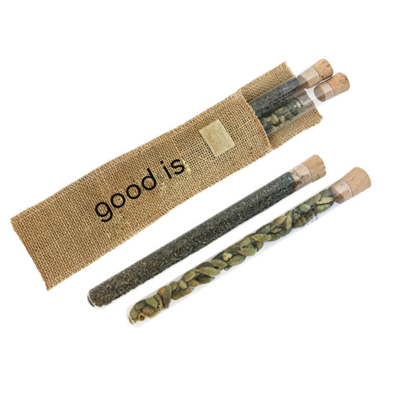 Étui de dégustation épices ou thés bio en verre et jute _02