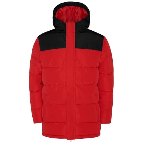 Veste matelassée avec capuche en polyester certifié Tallin_Rouge/Noir