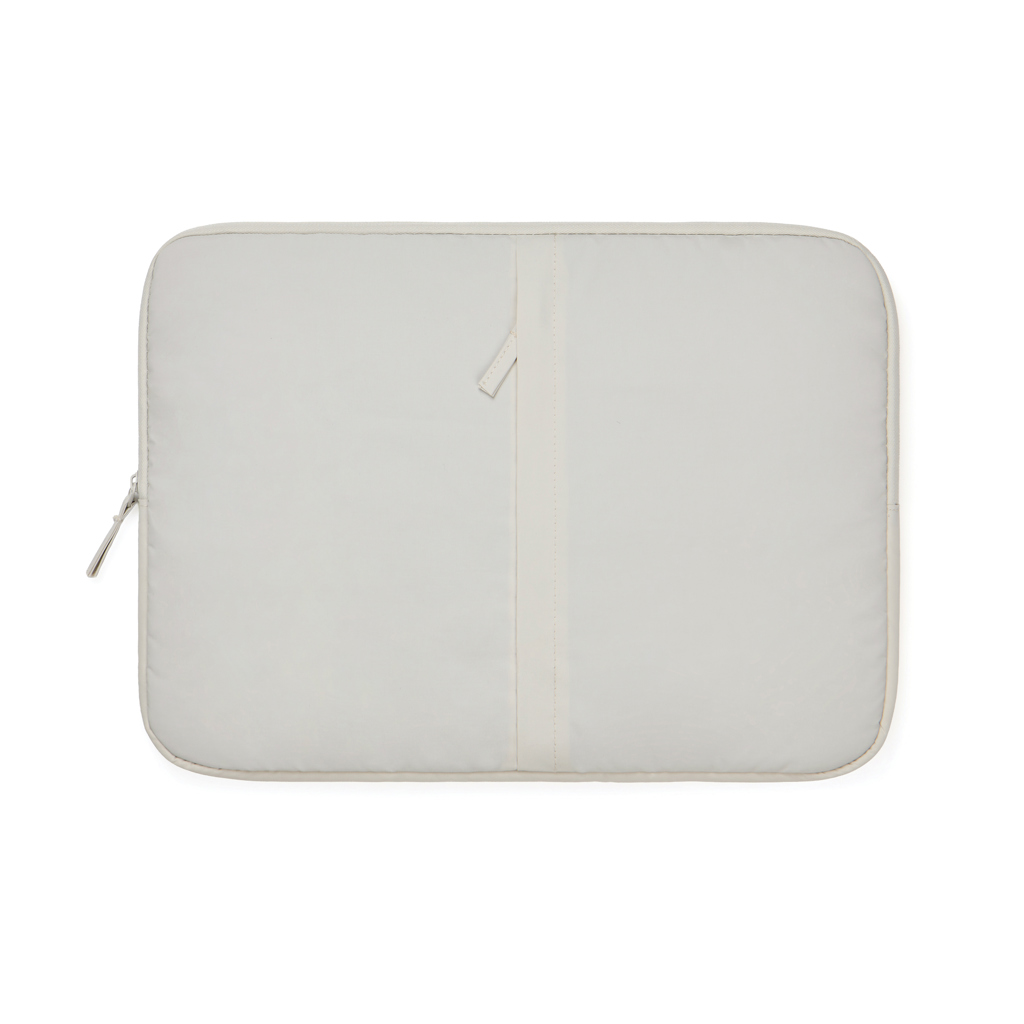 Housse ordinateur personnalisée 15,6" en nylon recyclé Kento Urban_Beige
