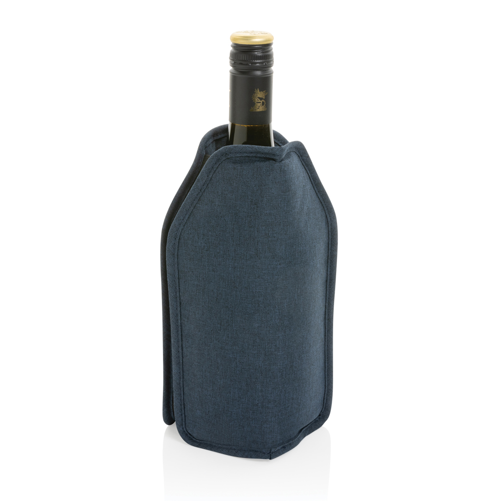 Housse réfrigérante à vin en polyester recyclé rPET Vino_Bleu marine