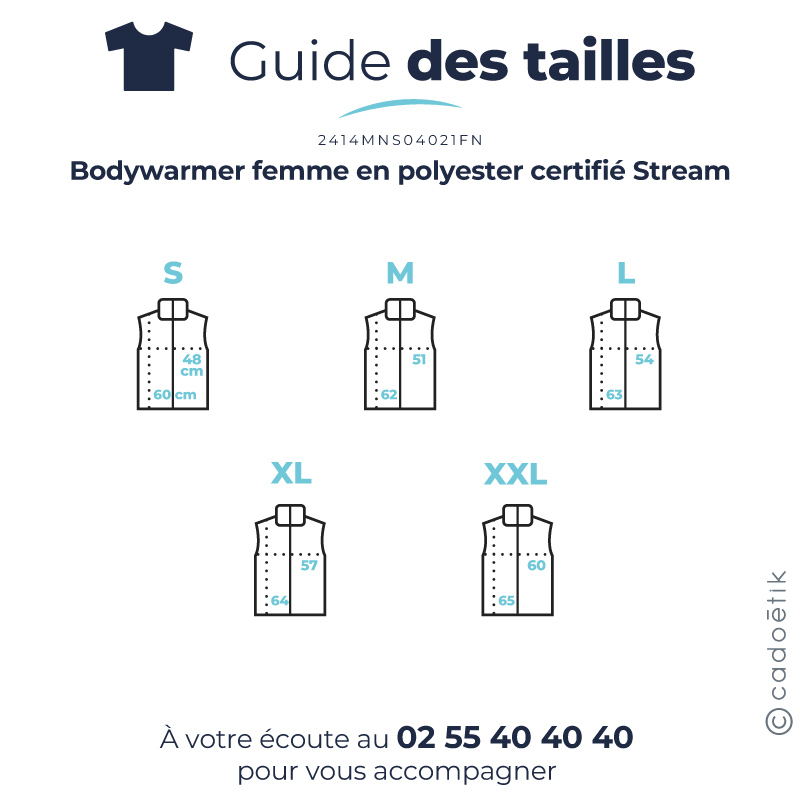 Bodywarmer femme en polyester certifié Stream_05