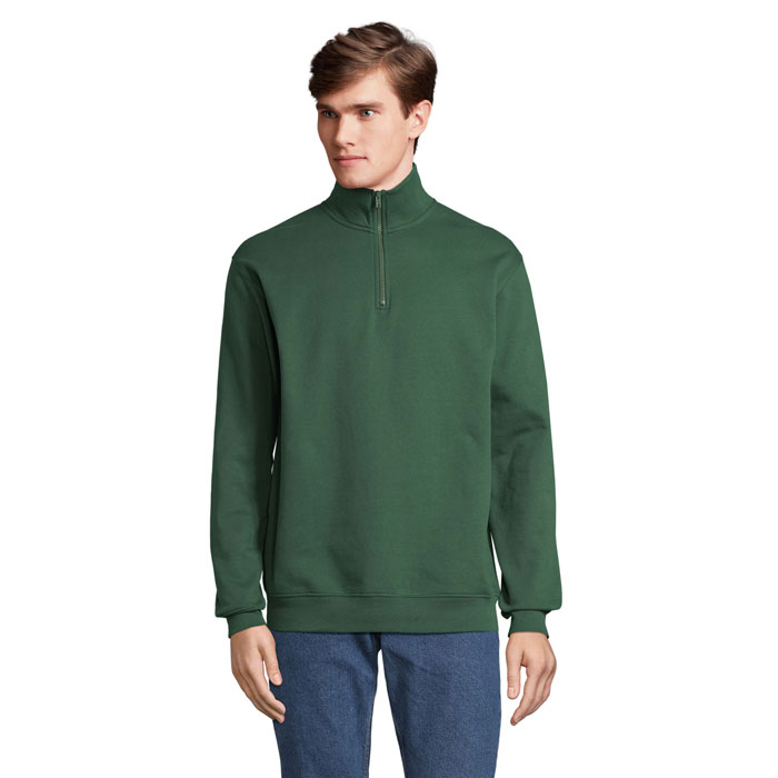 Sweat unisexe en coton et polyester recyclé certifié Conrad 280 g_Vert bouteille