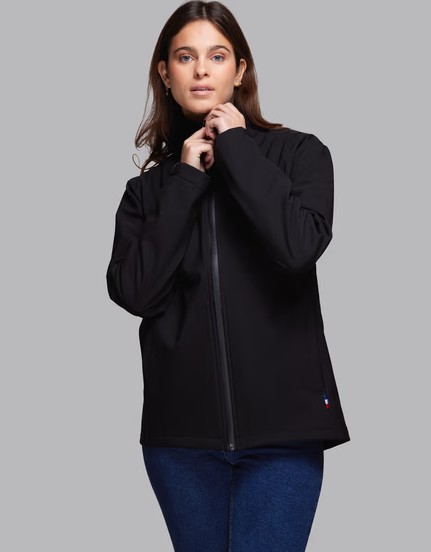 Veste softshell femme en polyester recyclé Saleve_Noir