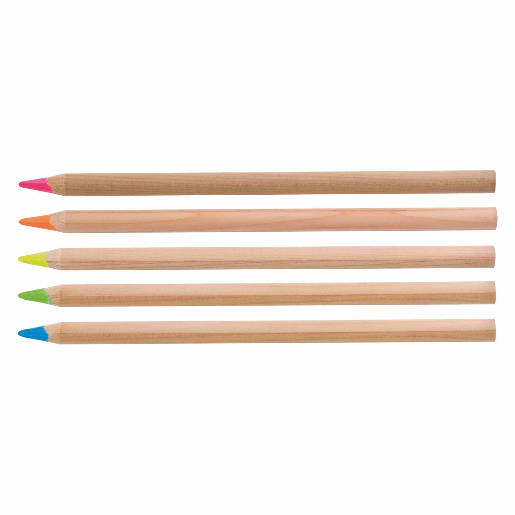 Crayon surligneur fluo en bois 17,6 cm Prestige Naturel_02