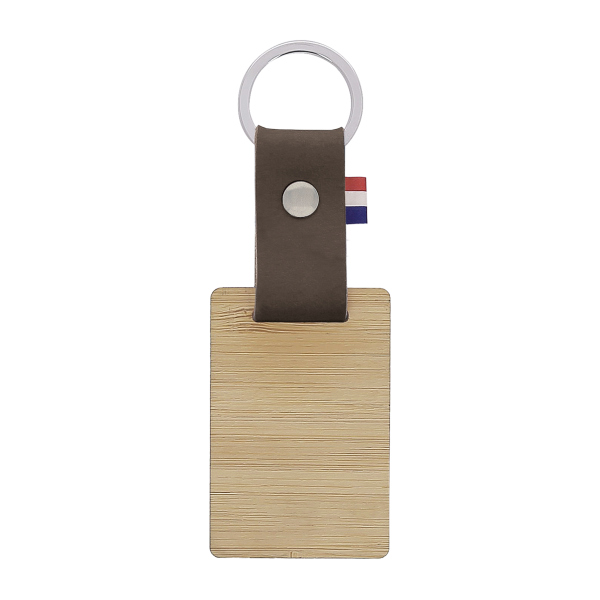 Porte-clés en bambou et amidon de maïs et blé Raoul_Chocolat